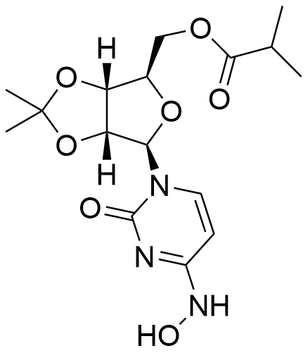 （（3aR，4R，6S，6aR）-6-（4-（羟基氨基）-2-氧嘧啶-1（2H）-基）-2,2- 二甲基四氢糠醛[3,4-d][1,3]二氧杂环-4-基）异丁酸甲酯
