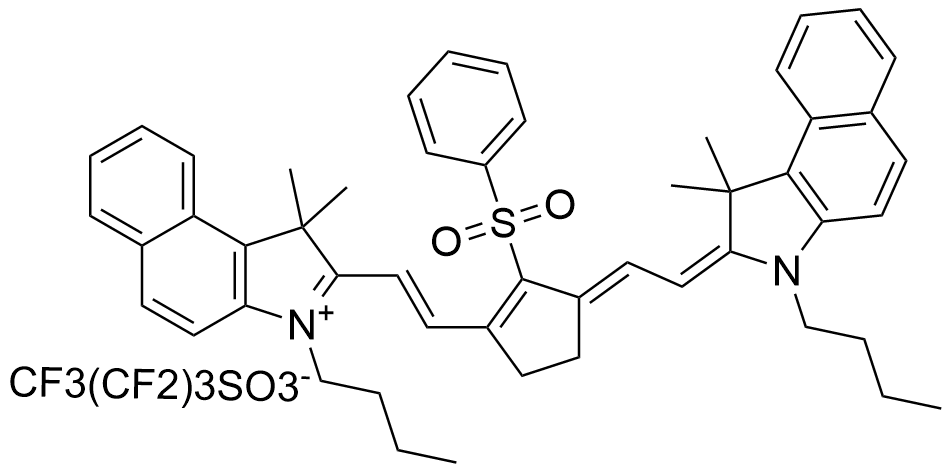 3-丁基-2-((E)-2-(E)-3-(E)-2-(3-丁基-1,1-二甲基-1,3-二氢-2H-苯并[E]吲哚-2-亚基)亚乙基)-2-苯磺酰基环戊基-1-烯-1-基)乙烯基)-1,1-二甲基-1H-苯骈吲哚-3-碘