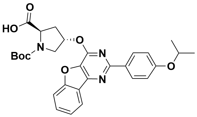 (2S，4R)-1-（叔丁氧基羰基）-4-（2-（4-异丙氧基苯基）苯并呋喃并[3,2-d]嘧啶-4-基氧基）