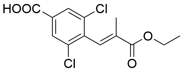(E)-3,5-二氯-4-(3-乙氧基-2-甲基-3-氧丙-1-烯基)苯甲酸