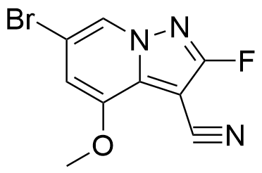 6-bromo-2-fluoro-4-methoxypyrazolo[1,5-a]pyridine-3-carbonit
