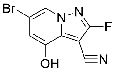 6-bromo-2-fluoro-4-hydroxypyrazolo[1,5-a]pyridine-3-carbonit