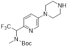 tert-butyl methyl(2,2,2-trifluoro-1-(5-(piperazin-1-yl)pyrid